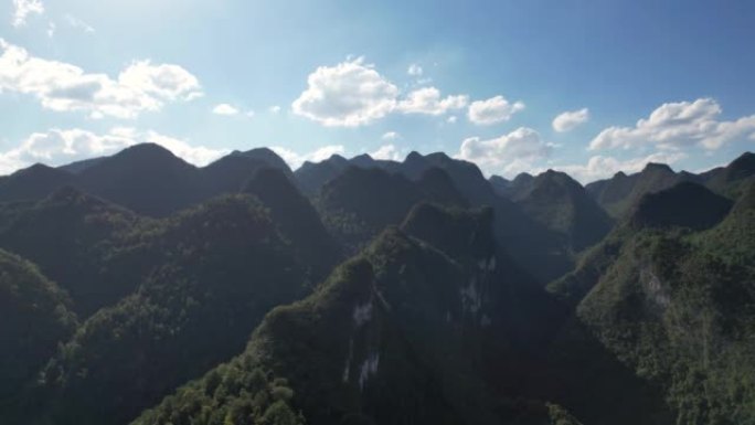 贵州省荔波县七大拱门 (大旗空) 风景区的Kast组空中平移