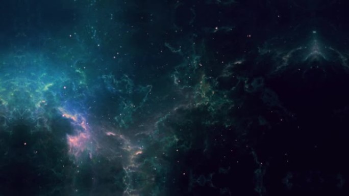 空间动画中带有银河天空闪烁光的图形运动叠加效果循环。