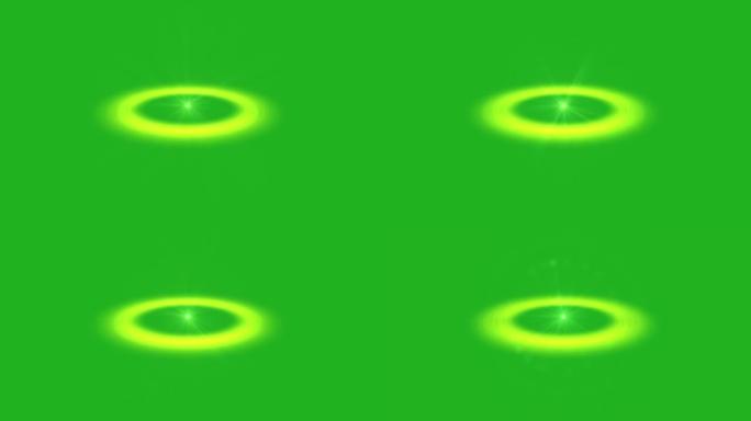 恒星绿色屏幕运动图形周围的振动