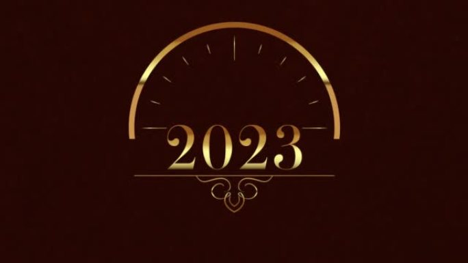 2023年与棕色渐变上的金钟