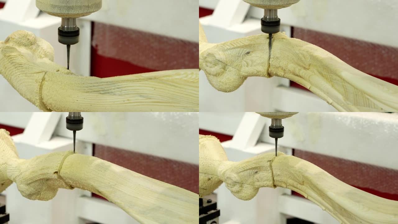 数控机床上木工的延时视频。