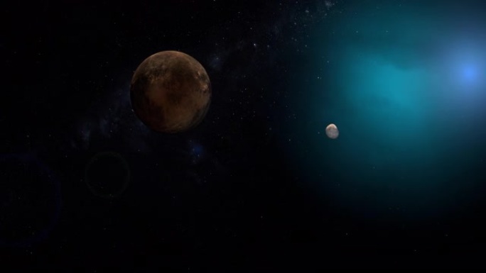 月球轨道和38628 Huya矮行星在外层空间