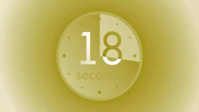 圆形计时器动画。倒计时时钟从0到45秒。摘要背景。4K