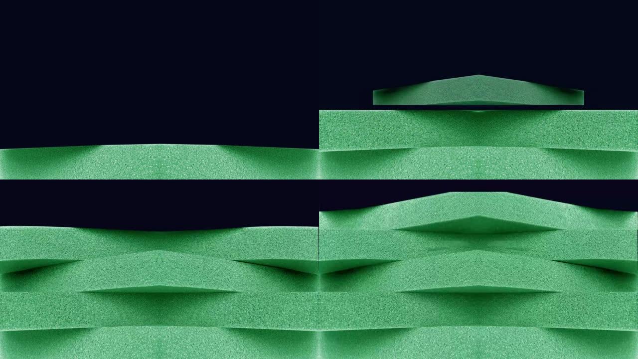 绿色海绵泡沫堆