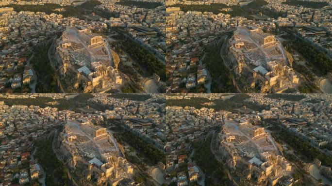 希腊首都雅典的鸟瞰图