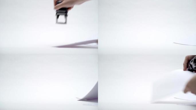 在纸质视频上贴邮票