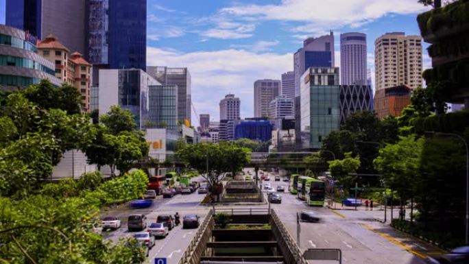 新加坡天际线现代城市交通交通设计城市规划