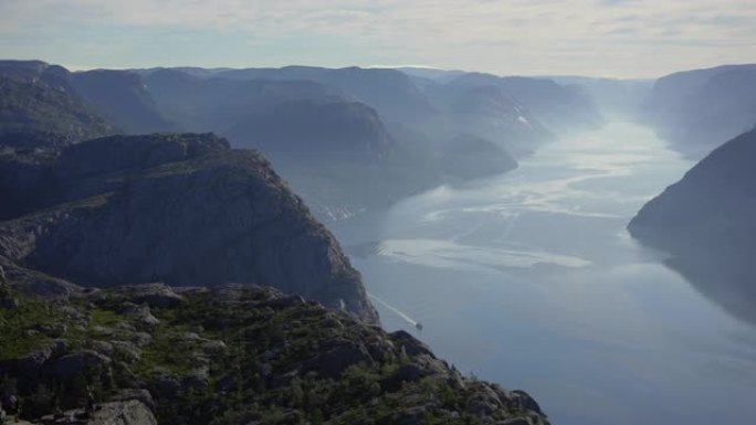 挪威峡湾的风景挪威峡湾山脉海湾