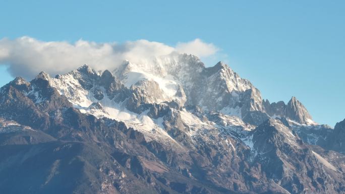 云南丽江玉龙雪山航拍