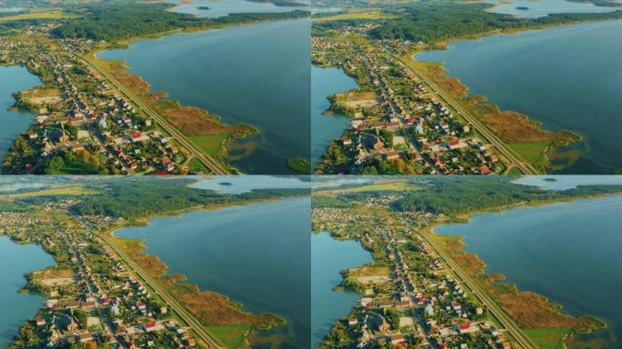 布拉斯拉夫，布拉斯拉夫区，维捷布斯克Voblast，白俄罗斯。城镇的鸟瞰图。著名湖泊
