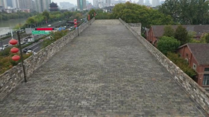 南京城内旧城墙鸟瞰图