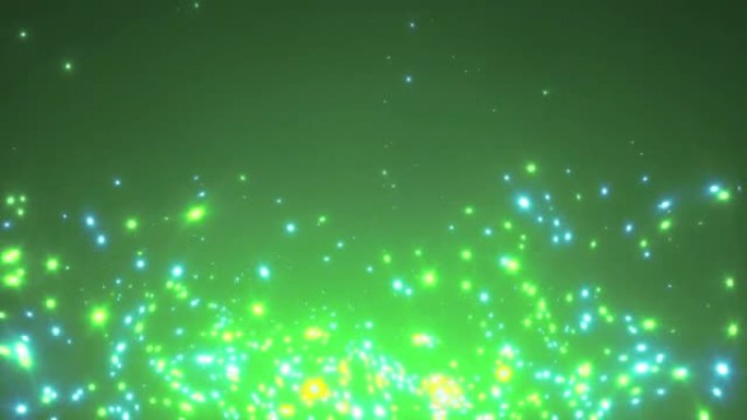 绿色粒子循环动画