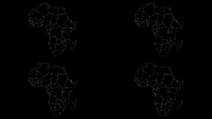 由线性点组成的非洲地图 (可循环)