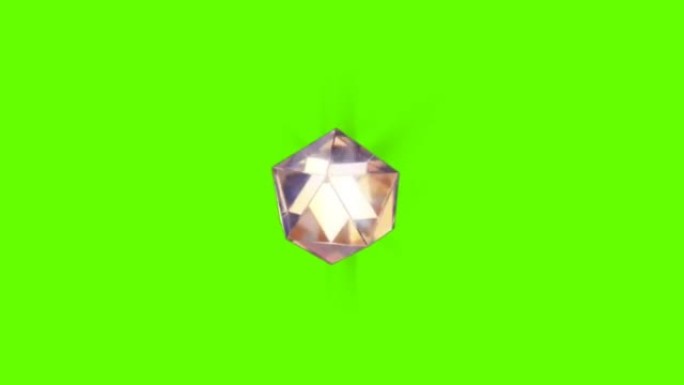 绿色色度关键背景上的水晶钻石