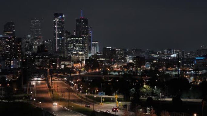 科罗拉多州丹佛城市夜景