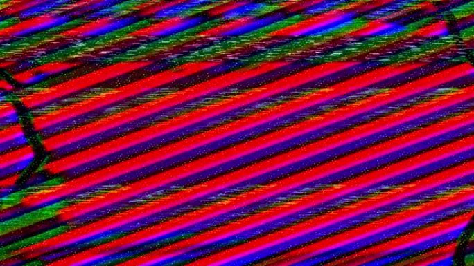 毛刺电视静态噪声失真信号问题错误视频损坏复古风格80s VHS测试图
