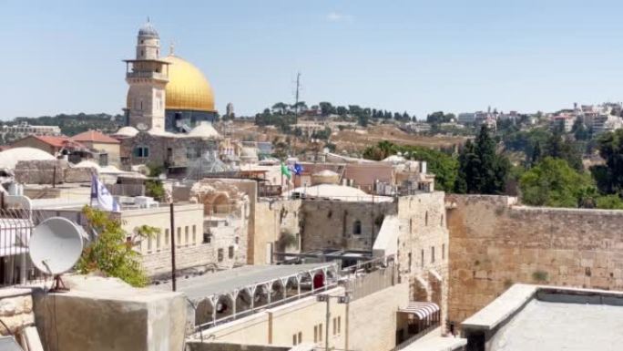 耶路撒冷老城西墙，科特尔和岩石圆顶