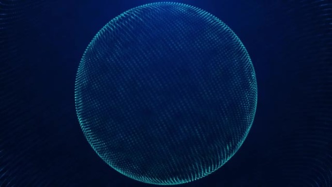 球形数字球蓝色循环背景