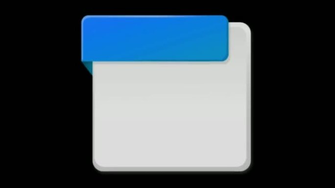 动画蓝色空格键文本信息图表模板现代风格隔离在黑屏上。