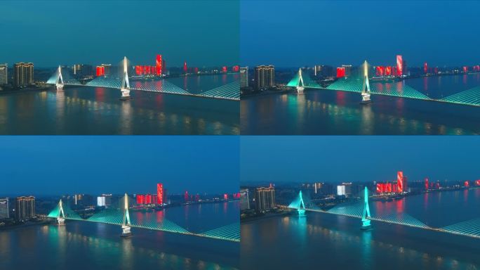 宜昌江边城市夜景