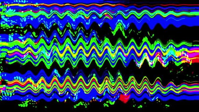 数字像素噪声毛刺错误视频损坏复古风格80年代