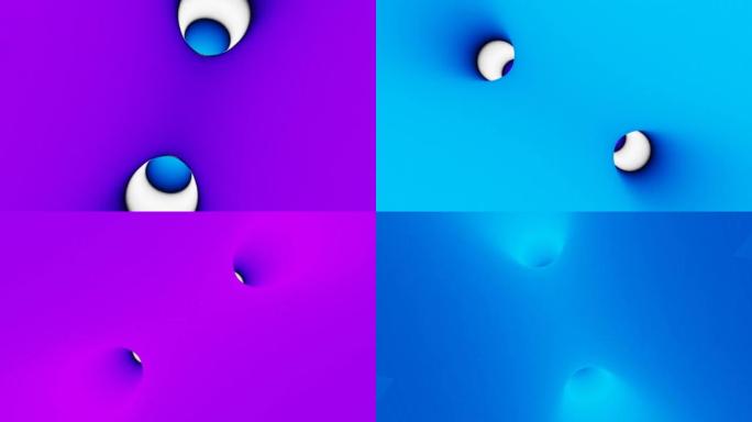 抽象快速移动紫蓝双旋转隧道vj循环动画
