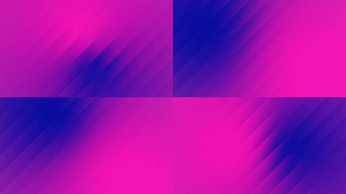 花式紫红色和深色皇室倾斜线条渐变运动背景循环。移动彩色斜条纹模糊动画。柔和的色彩过渡。唤起积极的，激