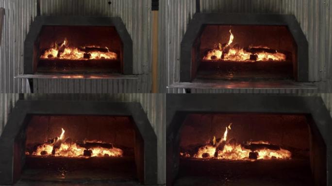 披萨餐厅的炉子的4k镜头