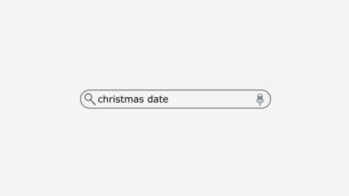 数字屏幕股票视频搜索引擎栏中键入的圣诞节日期