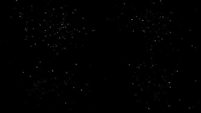 黑色背景3d渲染上的抽象飞尘粒子