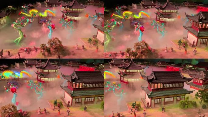 上海豫梦魔都四百年微缩建筑豫园4K实拍