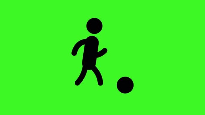 足球运动员运行动画。