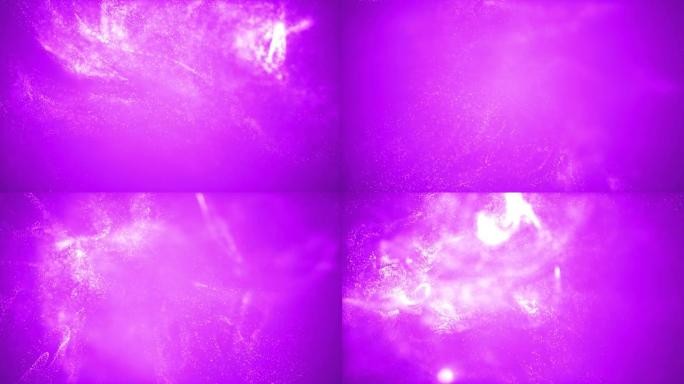 4k抽象粒子波Bokeh背景-蓝色，水，雪-美丽的闪光循环股票视频