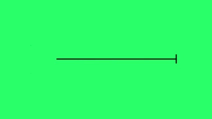 动画黑线，用于绿色背景上的信息图形纹理隔离。