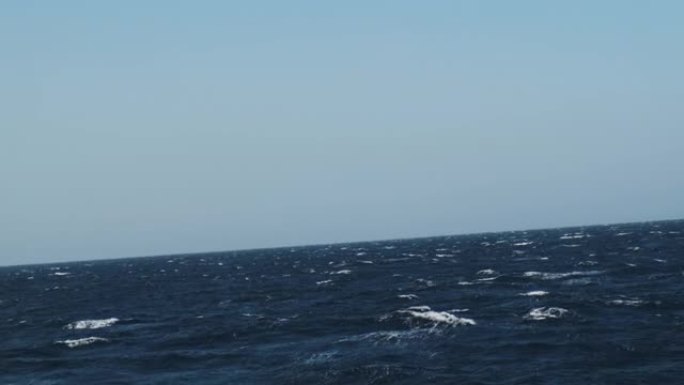 海平强烈的海上运动，相机左右倾斜以增加晕船的效果