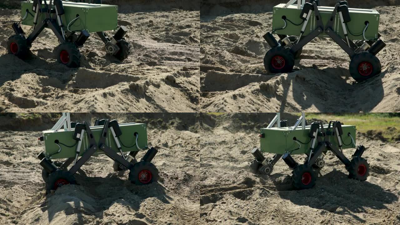 军用拆弹机器人在崎岖地形上的自动驾驶原型