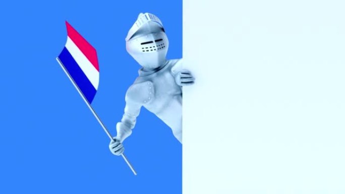 法国国旗趣味3D卡通骑士 (含阿尔法频道)