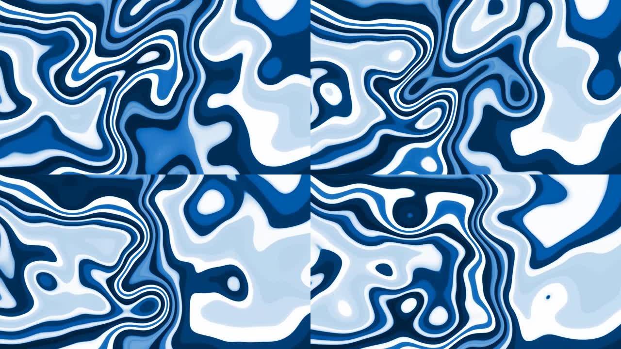 抽象蓝白波背景动画