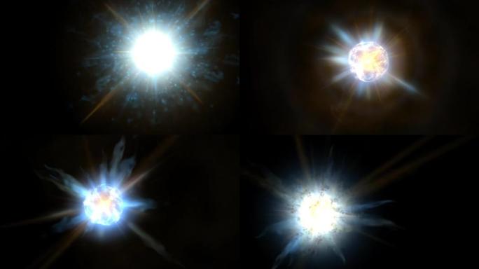中子星或恒星的演化。恒星的超新星闪光
