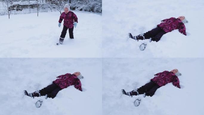 儿童雪堆冬季服装游戏