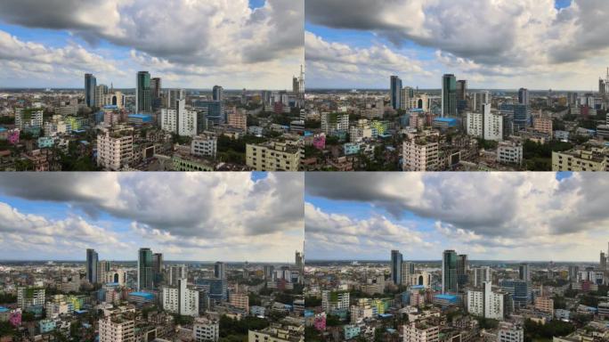 吉大港孟加拉国港口城市的鸟瞰图