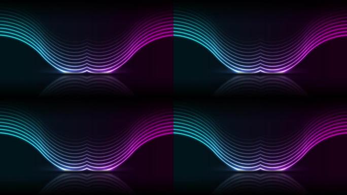 蓝色紫外氖激光波技术运动背景