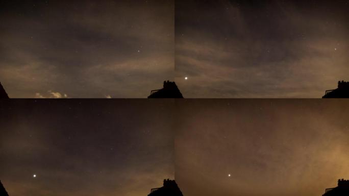 夜间天空中的星星