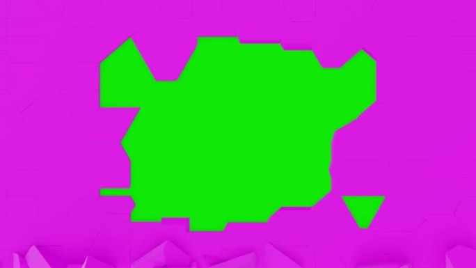 摧毁和刺穿紫色墙壁-绿色屏幕-股票视频
