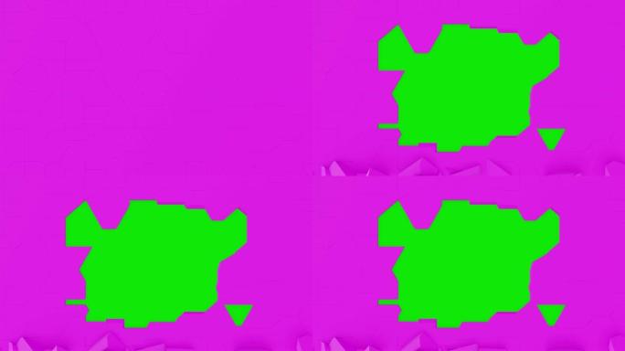 摧毁和刺穿紫色墙壁-绿色屏幕-股票视频