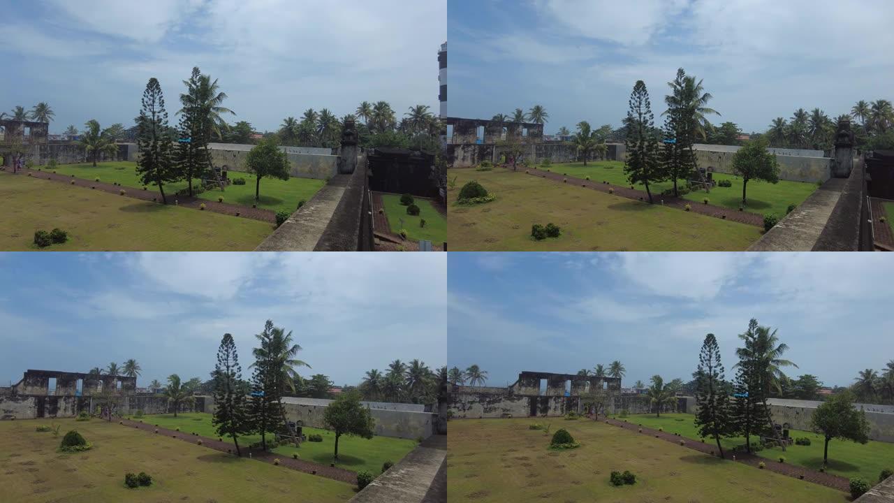 Anchuthengu或Anjengo Fort，Thiruvananthapuram，喀拉拉邦