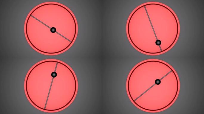 红色圆圈旋转形状，可循环视频