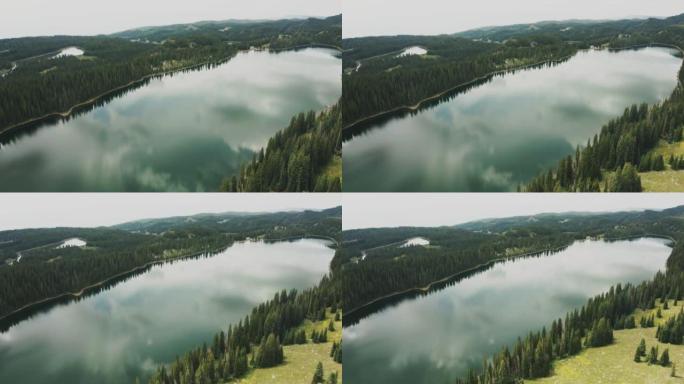 大梅萨国家公园充满活力的空中湖景视频系列