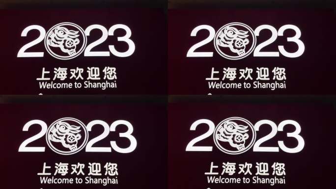2023上海欢迎您实拍招牌