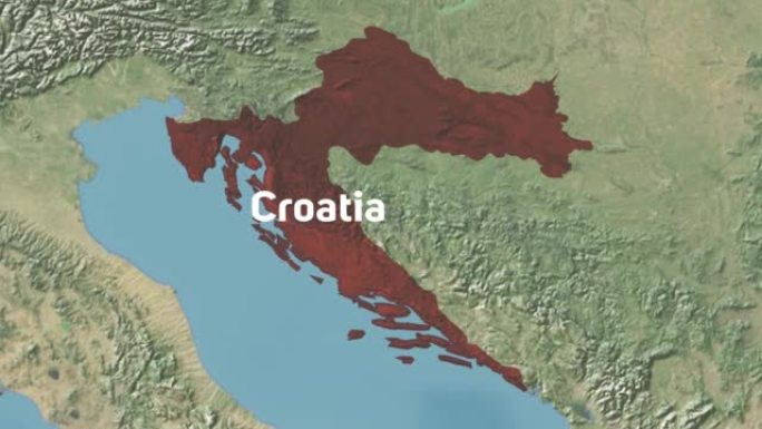 克罗地亚用文字放大世界地图